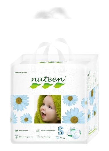PAÑALES NATEEN PREMIUM ECOLÓGICOS S 20 UNIDADES - 1