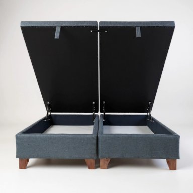 BASE CAMA BAUL FULL DIVIDIDA L190 (GRIS) / PATAS DE MADERA 11 CM / SIN REFUERZO - 2