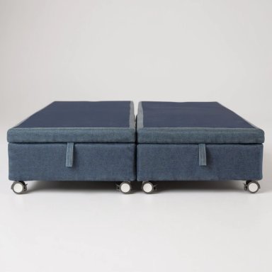 BASE CAMA BAUL 2 PLAZAS DIVIDIDA L200 (GRIS) / RUEDAS DELUXE CON FRENO / SIN REFUERZO - 1