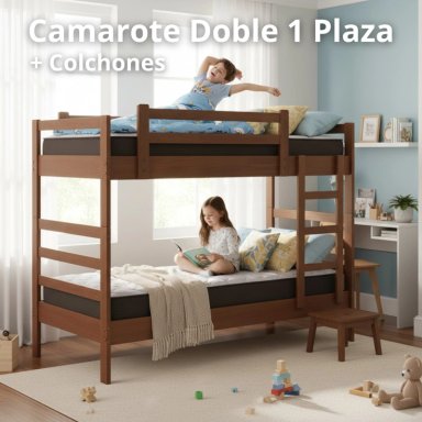 CAMAROTE DESMONTABLE DOBLE CON COLCHONES 1 PLAZA - 5