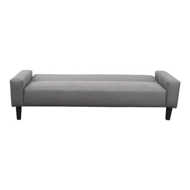 FUTON SOFA CAMA 3 CUERPOS TAPIZ GENOVA - CON REPOSABRAZOS (GRAFITO) - 4