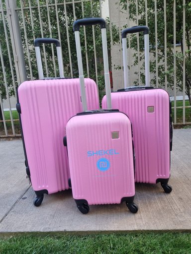 SET DE 3 MALETAS S-M-L ROSADA - 3