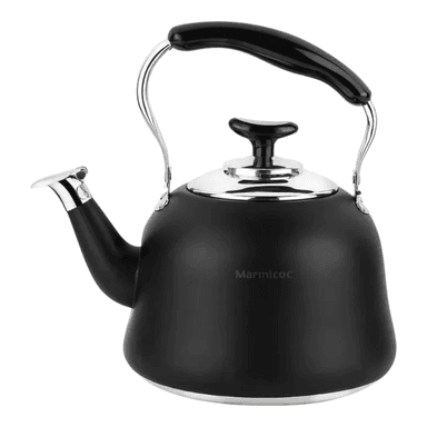 TETERA MARMICOC 3 LITROS BLACK ACERO INOXIDABLE CON SILBATO - 1