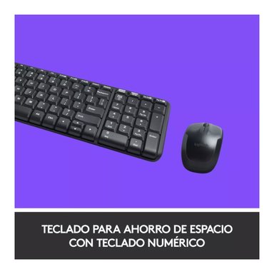 KIT TECLADO Y MOUSE INALAMBRICO LOGITECH MK220 - 2