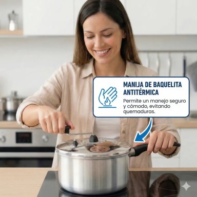 OLLA PARA CABRITAS PALOMITAS 3.8 LITROS PANELUX ALUMINIO POP CORN PLATEADO - 5