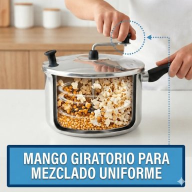 OLLA PARA CABRITAS PALOMITAS 3.8 LITROS PANELUX ALUMINIO POP CORN PLATEADO - 8
