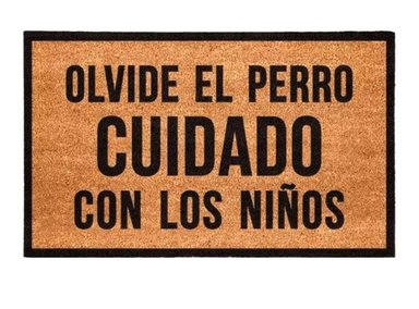 LIMPIAPIES KOKOMAT CHOAPINO BIODEGRADABLE OLVIDE EL PERRO CUIDADO LOS NIÑOS 45 X 75 CM - 1