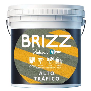 PINTURA BAUM/BRIZZ GRIS ALTO TRAFICO BASE AGUA GALÓN 4 L - 1
