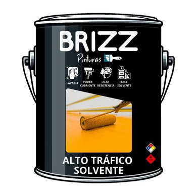 PINTURA BAUM/BRIZZ NEGRO ALTO TRAFICO SOLVENTE TINETA 16 L - 1