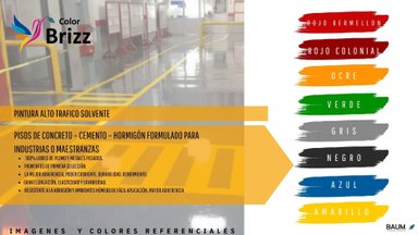 PINTURA BAUM/BRIZZ NEGRO ALTO TRAFICO SOLVENTE TINETA 16 L - 2
