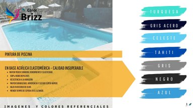 PINTURA BAUM/BRIZZ AZUL TAHITI PARA PISCINA TINETA 16 L - 2