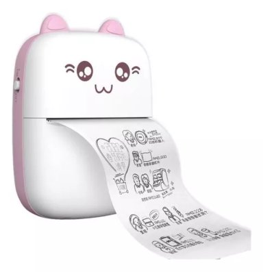 MINI IMPRESORA TÉRMICA PORTÁTIL BLUETOOTH GATITO + 1 ROLLO - 1