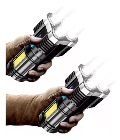 LINTERNAS LED DE DEFENSA EMERGENCIA ALCANCE RECARGABLE 2PZS - 1