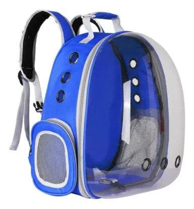MOCHILA TRANSPORTADORA PERROS GATOS BOLSO TRANSPARENTE - 1