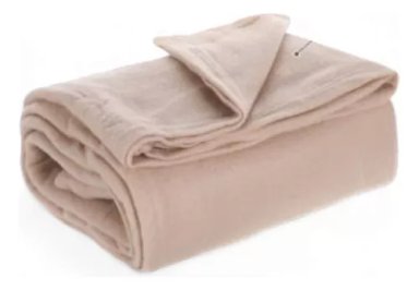 FRAZADA 1.5 PLAZAS POLAR BEIGE - 1