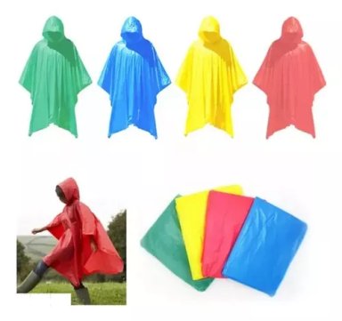 PONCHO LARGO UNISEX IMPERMEABLE LLUVIA - 1