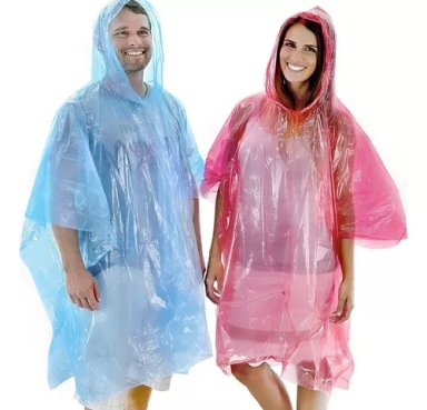 ABRIGO HOMBRE MULTICOLOR PONCHO IMPERMEABLE DESECHABLE LARGO LLUVIA ADULTO - 1