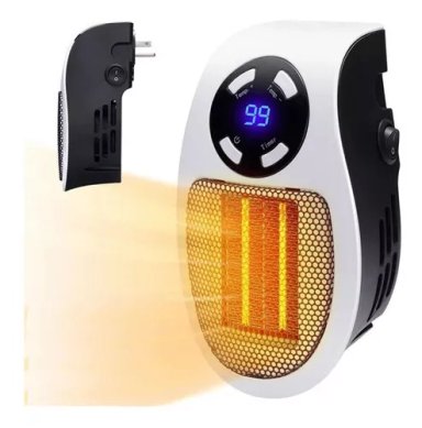 CALEFACTOR PARED MINI CALEFACCIÓN 400W HOGAR + CONTROL COLOR BLANCO NEGRO - 1