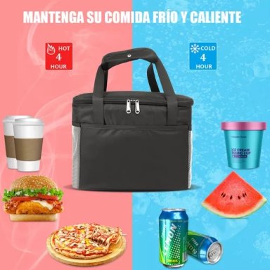 LONCHERAS BOLSOS TERMICA AISLAMIENTO PORTÁTIL 23X20CM 7L - 1