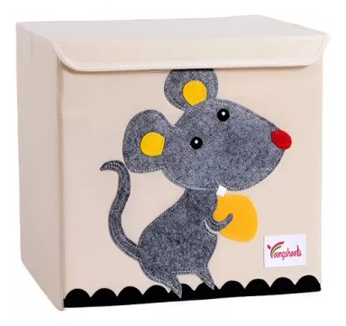 CAJA ORGANIZADORA JUGUETE ROPA DISEÑO ANIMAL - 1