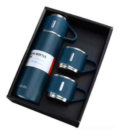SET TERMOS PARA AGUA CALIENTE TERMO CAFE + 3 TAZAS 500 ML - 1
