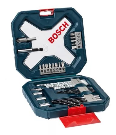SET HERRAMIENTAS BROCAS 34 PIEZAS PUNTAS X-LINE ACERO BOSCH - 1