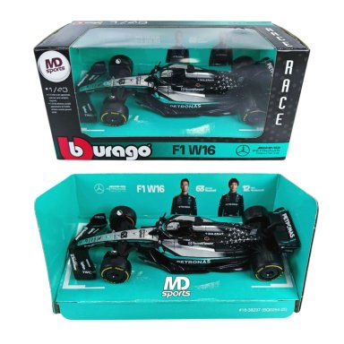 AUTO F1 MERCEDES W16 2025 #63 GEORGE RUSSELL CAJA NORMAL BURAGO 1:43 - 2