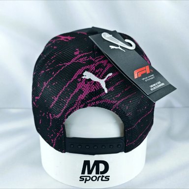 GORRO JOCKEY OFICIAL FORMULA 1 LOGOTIPO F1 NEGRO SPLASH ROSA 2025 - 4
