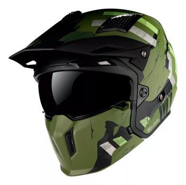 CASCO DE MOTO MT HELMETS STREETFIGHTER SV SKULL A16 VERDE - 1