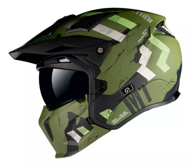 CASCO DE MOTO MT HELMETS STREETFIGHTER SV SKULL A16 VERDE - 2
