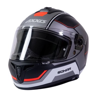 CASCO PARA MOTO AXXIS FF112C DRAKEN S SONAR B15 ROJO FLUOR MATE - 1