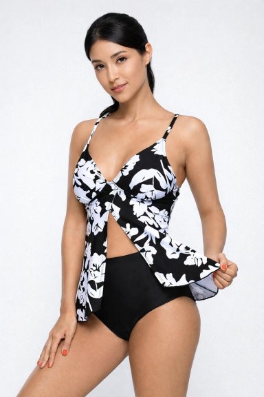 TRAJE DE BAÑO TANKINI SEXY SPORT PRINT CHIC GLORIAHOON - 1