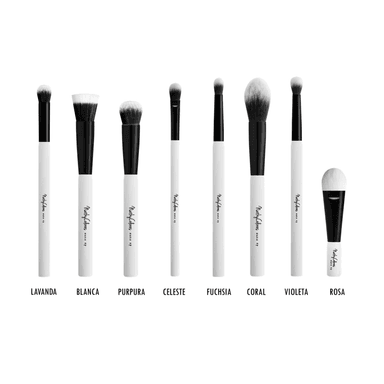 BROCHA DE MAQUILLAJE NATHYCOLORES PARA OJOS DE BAJA DIFUMINACIÓN CELESTE - 5