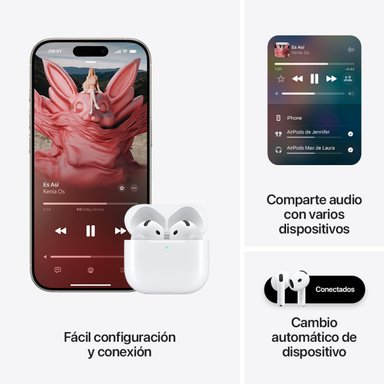 AUDIFONOS INALAMBRICOS APPLE AIRPODS 4 - BLANCO - 5