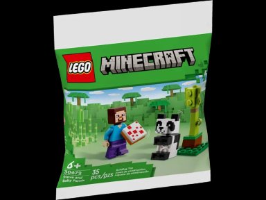 LEGO MINECRAFT STEVE Y PANDA BEBE  (30672) 35 PIEZAS - 2