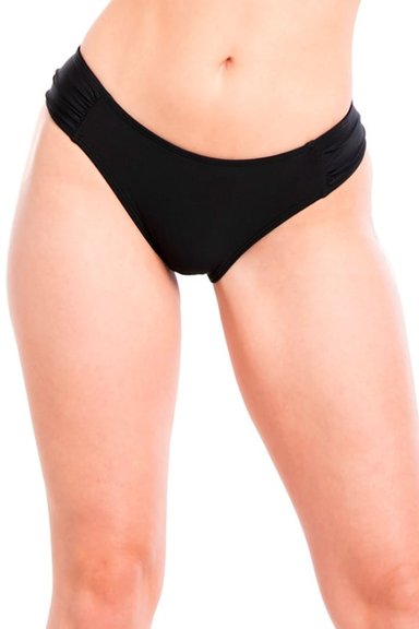 BIKINI MUJER SAMIA 3701 CALZÓN CON DRAPEADO COLOR NEGRO - 1