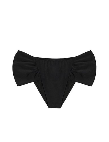 BIKINI CALZON CON LATERALES DRAPEADOS NEGRO - 1