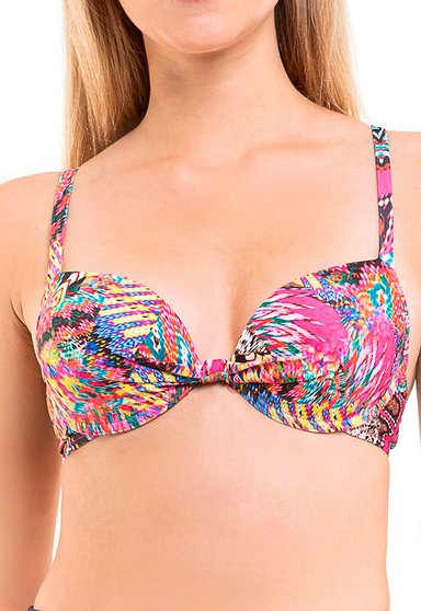 BIKINI MUJER SAMIA 6982 BÁSICO ESTAMPADO FUCSIA - 1