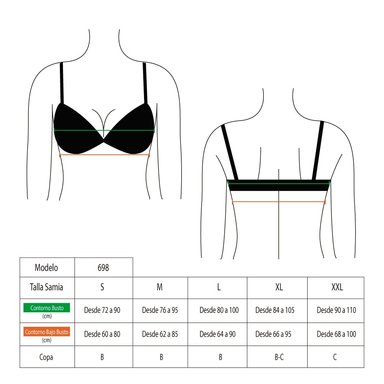 BIKINI MUJER SAMIA 6982 BÁSICO ESTAMPADO FUCSIA - 4