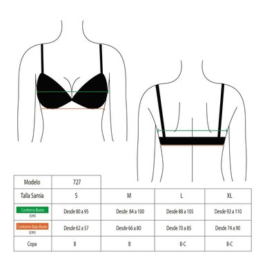 BIKINI MUJER SAMIA 7274 STRAPLESS CON VUELOS ROJO - 4