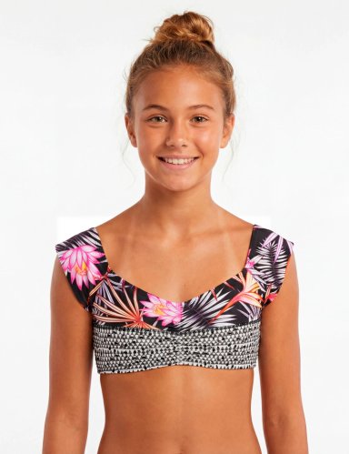 BIKINI MUJER SAMIA 7241 TOP ESTAMPADO NEGRO - 1