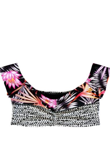 BIKINI MUJER SAMIA 7241 TOP ESTAMPADO NEGRO - 3