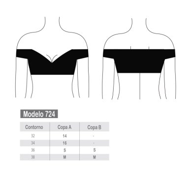 BIKINI MUJER SAMIA 7241 TOP ESTAMPADO NEGRO - 4
