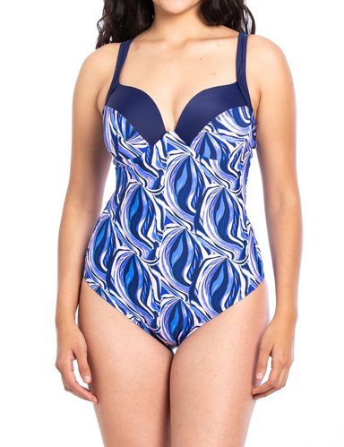 TRAJE DE BAÑO MUJER SAMIA 701011 DE UNA PIEZA ESTAMPADO MORADO - 1