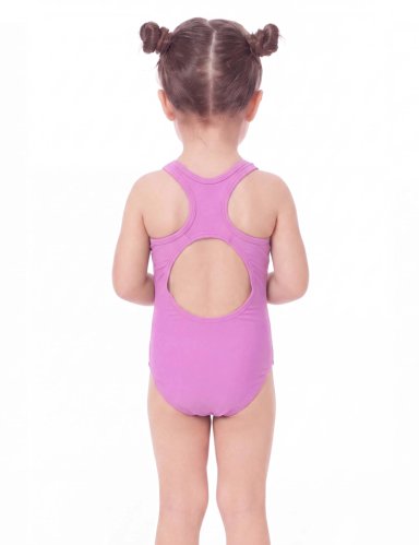 TRAJE DE BAÑO DEPORTIVO DE NIÑA MORADO - 2