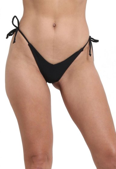 MICRO BIKINI COLALESS CON AMARRAS NEGRO - 1