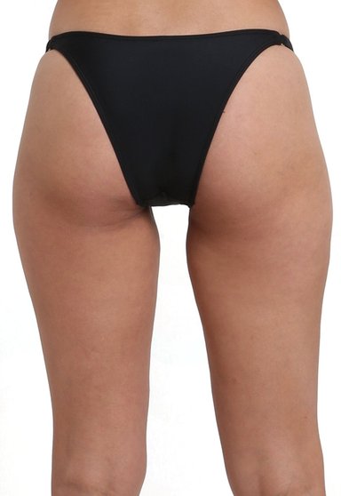 TRAJE DE BAÑO MUJER SAMIA 330 TANGA COSTADOS AJUSTABLES NEGRA - 2