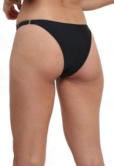 TRAJE DE BAÑO MUJER SAMIA 330 TANGA COSTADOS AJUSTABLES NEGRA - 3
