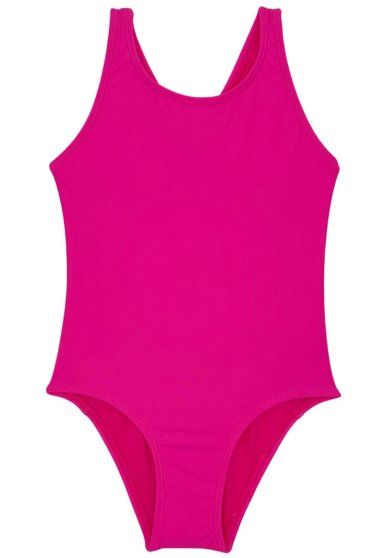 TRAJE DE BAÑO BÁSICO NIÑA SAMIA FUCSIA - 3