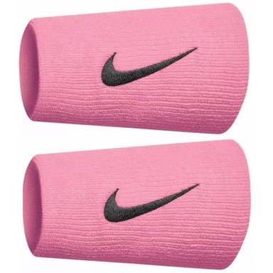 MUÑEQUERA NIKE PREMIER LARGA ROSA NEGRO X2 TENIS/PADEL - 1